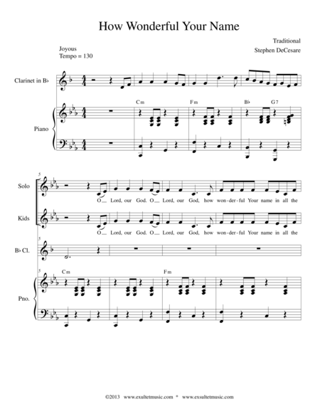 How Wonderful Your Name Sheet Music