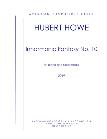 Howe Inharmonic Fantasy No 10 Sheet Music