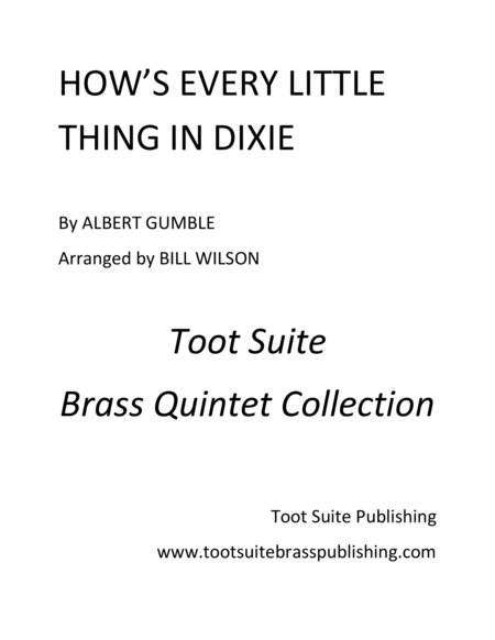 Hows Every Little Thing In Dixie Sheet Music