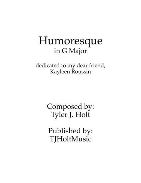 Free Sheet Music Humoresque In G Major Op 23