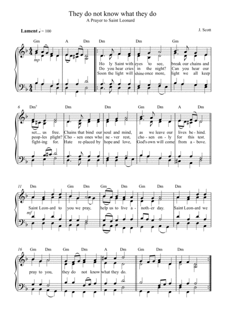 Free Sheet Music Hymn To St Leonard