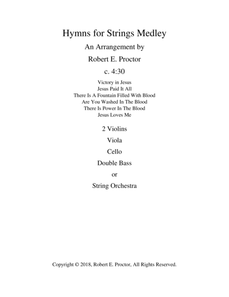 Hymns For Strings Medley Sheet Music