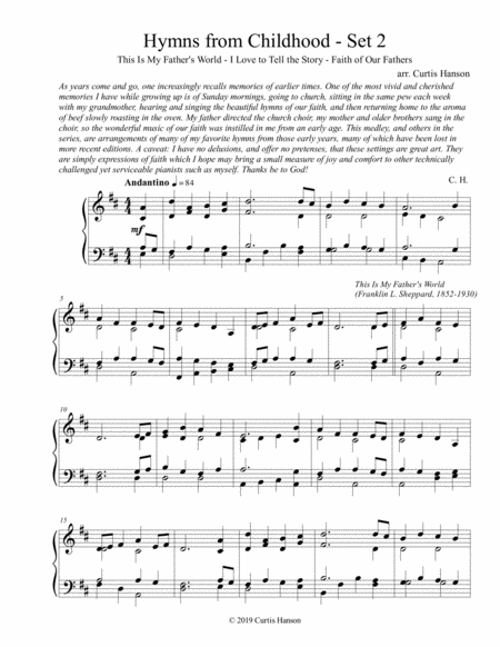 Hymns From Childhood Set 2 Piano Solo Sheet Music