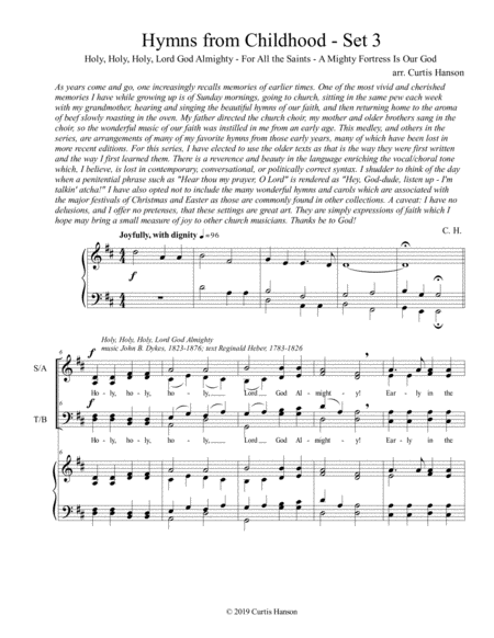 Hymns From Childhood Set 3 Satb Sheet Music