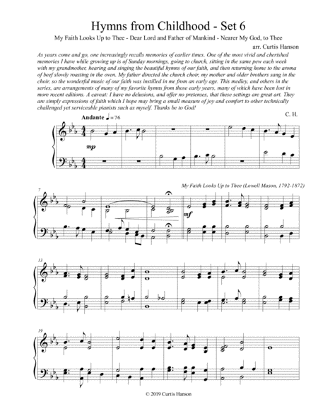 Hymns From Childhood Set 6 Piano Solo Sheet Music