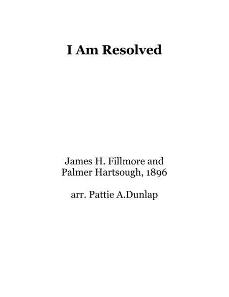 Free Sheet Music I Am Resolved Gm