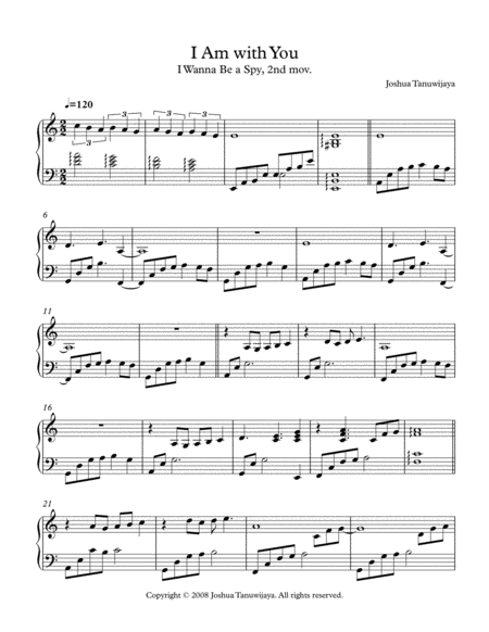 I Am With You Sheet Music