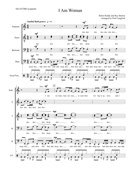 Free Sheet Music I Am Woman