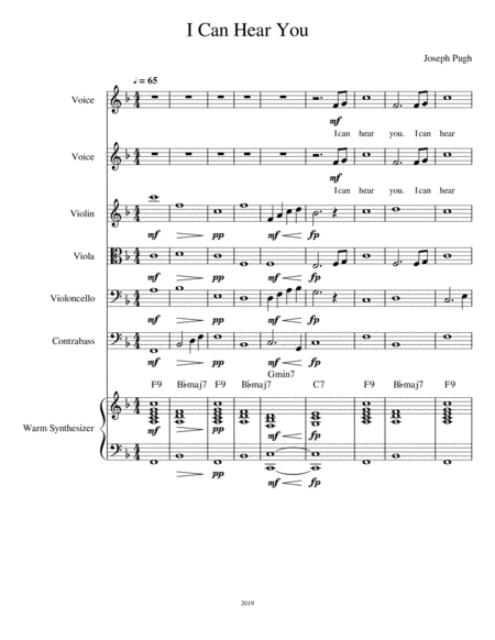 I Can Hear You With String Quartet Sheet Music