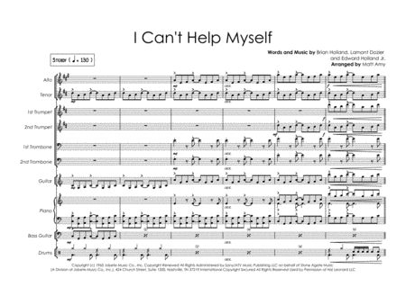 Free Sheet Music I Cant Help Myself Sugar Pie Honey Bunch Vocal With 6 Horns And Rhtyhm Section