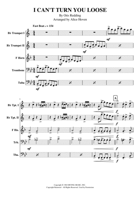 I Cant Turn You Loose Sheet Music