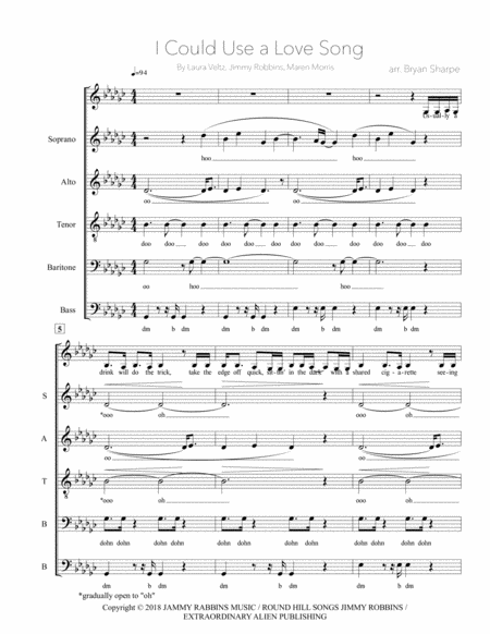Free Sheet Music I Could Use A Love Song