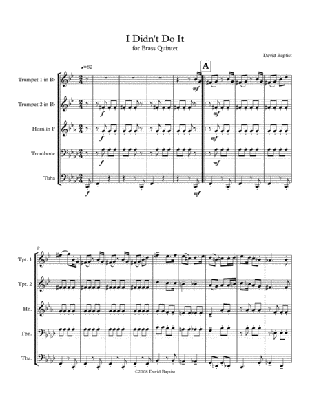 I Didnt Do It Sheet Music