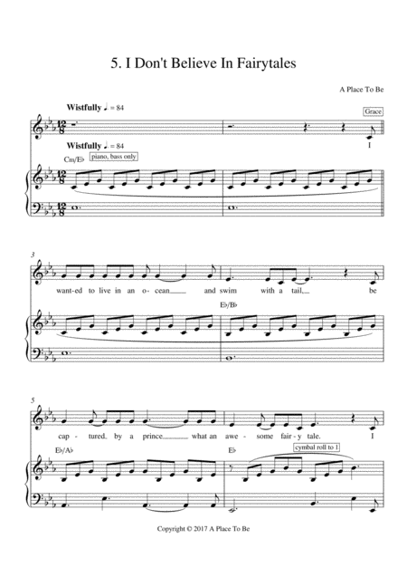 I Dont Believe In Fairytales Sheet Music