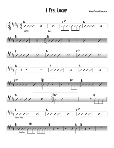 I Feel Lucky Sheet Music