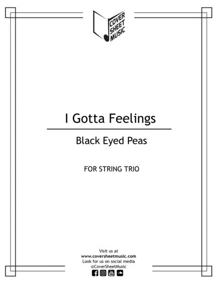 Free Sheet Music I Gotta Feeling String Trio