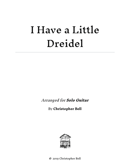 I Have A Little Dreidel For Solo Guitar Level 2 Sheet Music