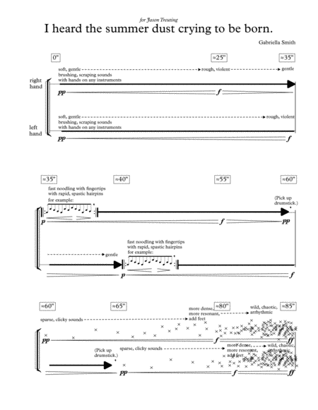 Free Sheet Music I Heard The Summer Dust Crying To Be Born