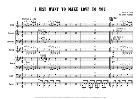 I Just Want To Make Love To You By Etta James Vocal With Small Band 3 Horns Key Of Bb Sheet Music