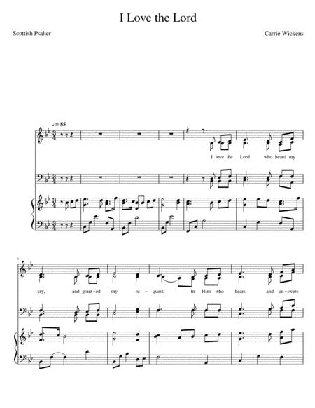 Free Sheet Music I Love The Lord Satb Easy