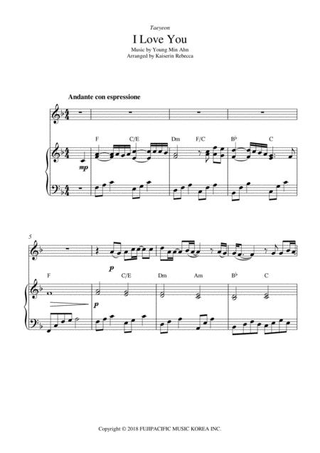 Free Sheet Music I Love You Oboe Solo And Piano Accompaniment With Chords