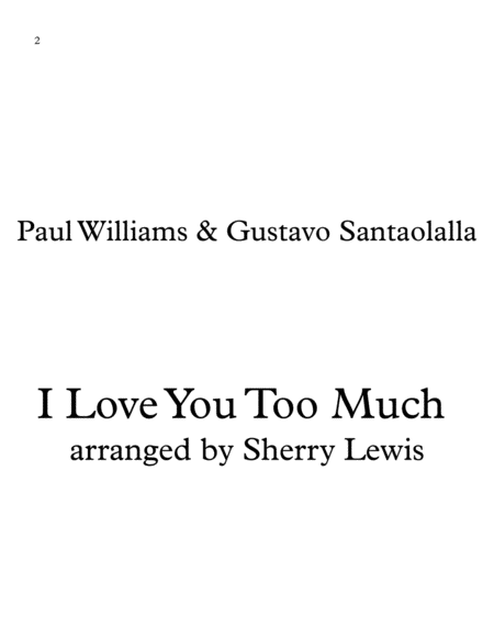 Free Sheet Music I Love You Too Much String Duo For String Duo
