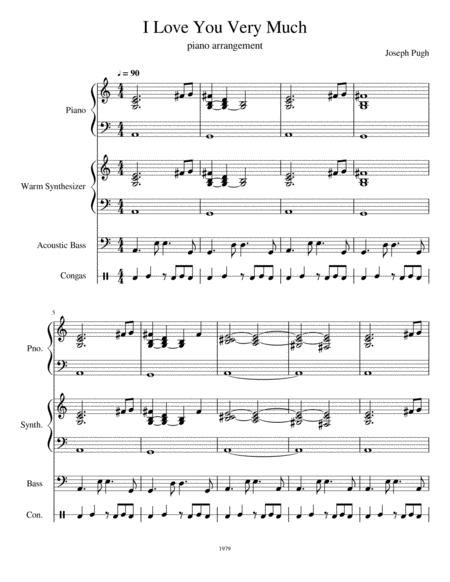 Free Sheet Music I Love You Very Much Piano Score