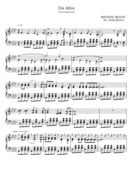 Free Sheet Music I M Alive Life Sounds Like