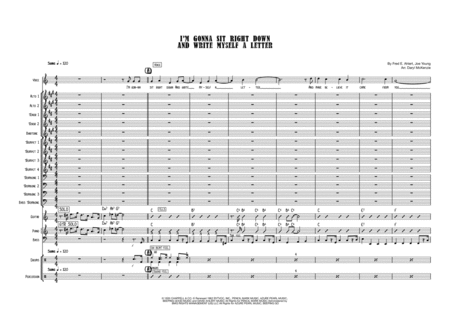 I M Gonna Sit Right Down And Write Myself A Letter Male Vocal Big Band Key Of C Db D Sheet Music