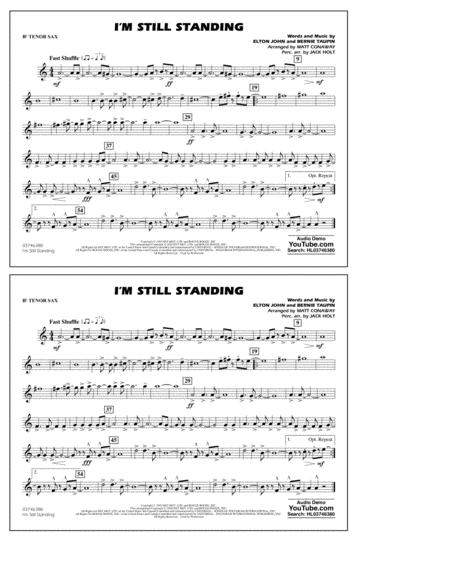 I M Still Standing Arr Matt Conaway And Jack Holt Bb Tenor Sax Sheet Music