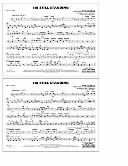 Free Sheet Music I M Still Standing Arr Matt Conaway And Jack Holt Quad Toms