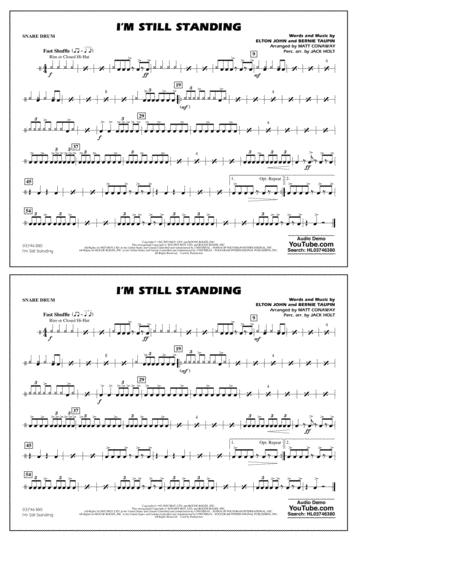 I M Still Standing Arr Matt Conaway And Jack Holt Snare Drum Sheet Music