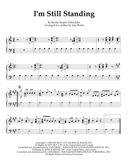 Free Sheet Music I M Still Standing For Carillon