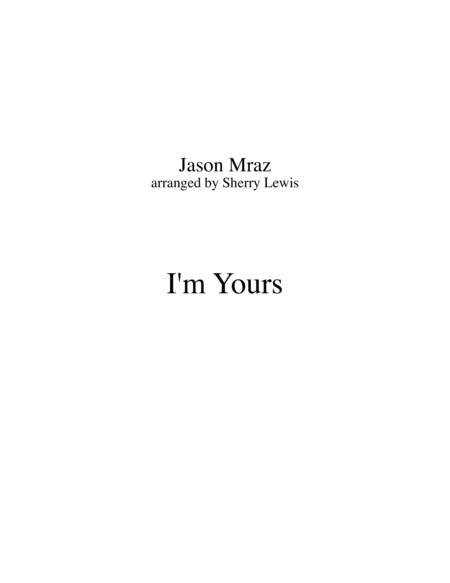 I M Yours String Trio For String Trio Sheet Music