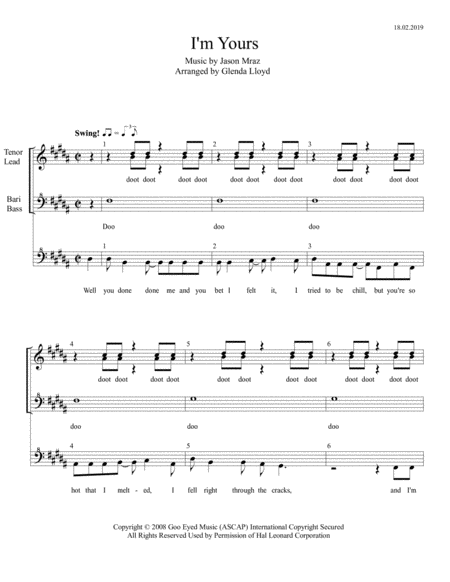 I M Yours Sheet Music