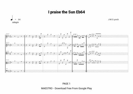 I Praise The Sun Eb64 Sheet Music