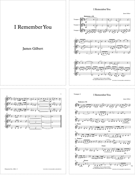 I Remember You Br14 Sheet Music