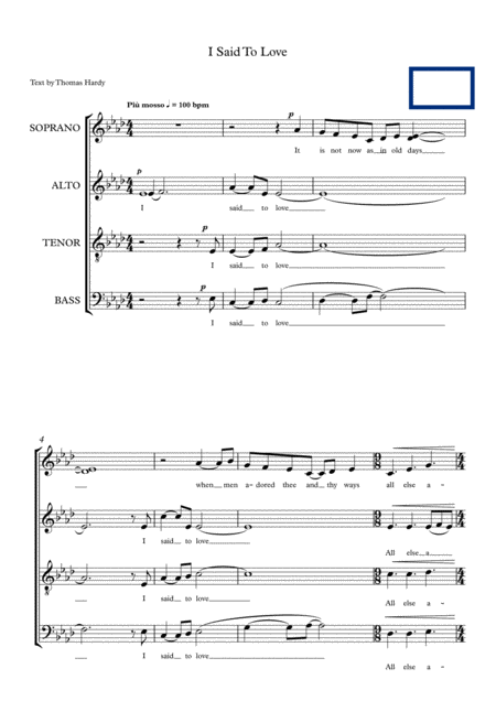 Free Sheet Music I Said To Love