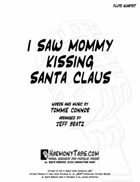 Free Sheet Music I Saw Mommy Kissing Santa Claus Flute Quartet