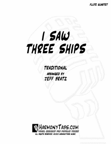 I Saw Three Ships Flute Quartet Sheet Music