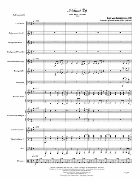 I Stand Up Chicago Full Score Set Of Parts Sheet Music