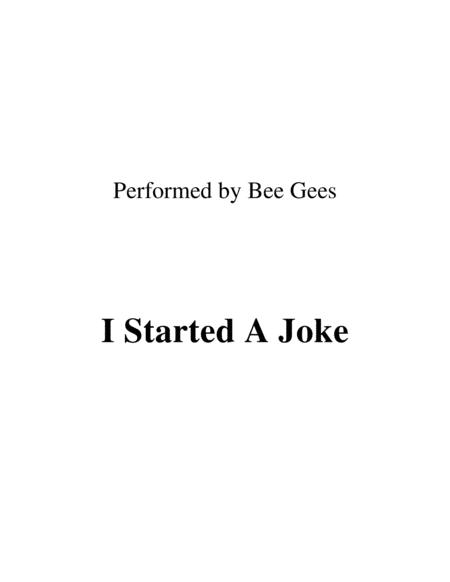 Free Sheet Music I Started A Joke Lead Sheet Performed By Bee Gees