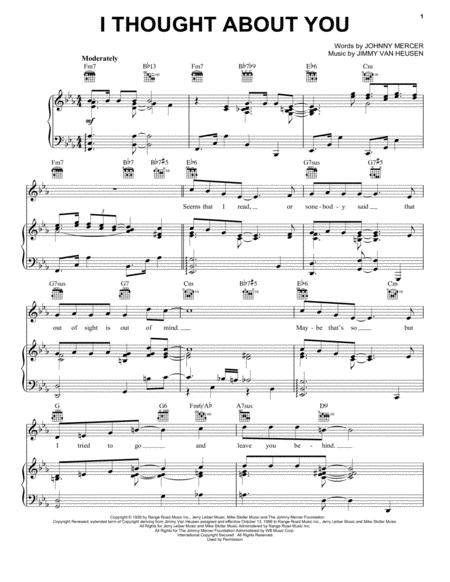 I Thought About You Sheet Music