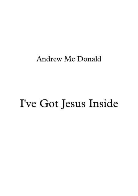 I Ve Got Jesus Inside Sheet Music