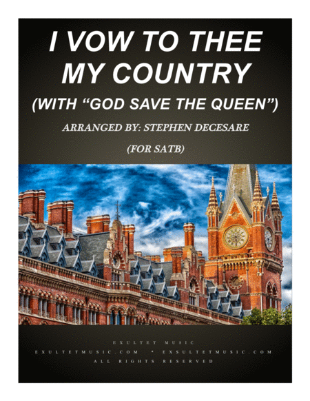 I Vow To Thee My Country With God Save The Queen For Satb Sheet Music