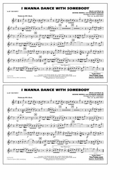 Free Sheet Music I Wanna Dance With Somebody Arr Conaway And Holt 1st Bb Trumpet
