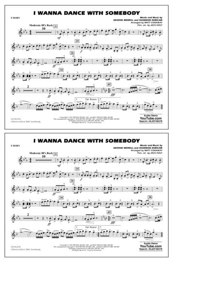 I Wanna Dance With Somebody Arr Conaway And Holt F Horn Sheet Music