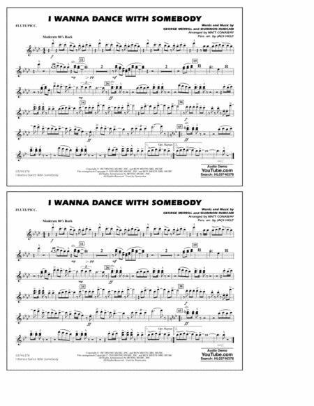 I Wanna Dance With Somebody Arr Conaway And Holt Flute Piccolo Sheet Music