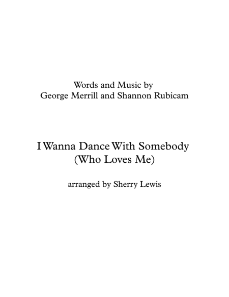 I Wanna Dance With Somebody Solo Violin For Violin Solo Sheet Music