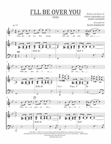 Free Sheet Music I Will Be Over You